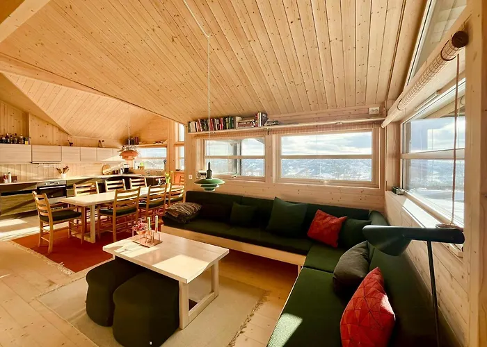 펜션 Architectural Gem With Views Of Hallingskarvet *