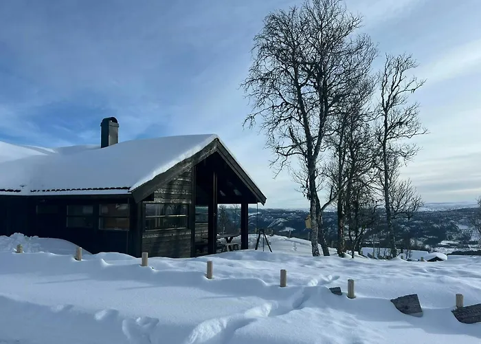 Architectural Gem With Views Of Hallingskarvet 알